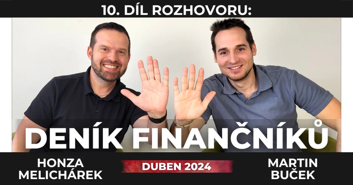 Jan Melichárek a Martin Buček se chystají k rozhovoru na 10. díl jejich pořadu Deník Finančníků měsíc duben 2024.